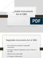 Negotiable Instruments Act of 1881