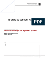 Informe de gestión 2019 Dirección de Ingeniería y Obras Municipio Ambrosio Plaza