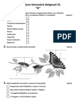 Környezetismeret 4. - Témazáró III B