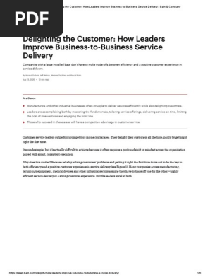 Bain - Delighting the Customer - How Leaders Improve Business-to-Business Service Delivery.pdf