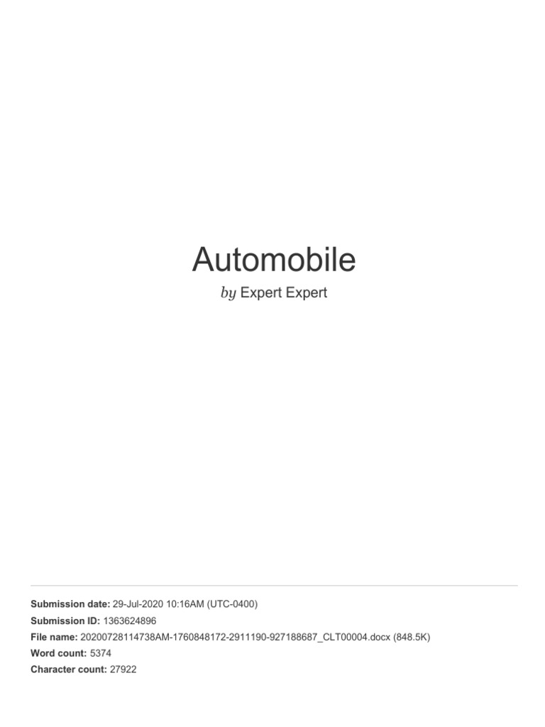 Automotive Enthusiasts' Guide | PDF | Higher Education | Further Education