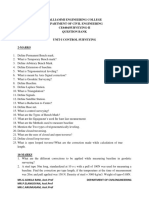 Valliammi Engineering College Department of Civil Engineering Ce6404/Surveying-Ii Question Bank Unit-I Control Surveying