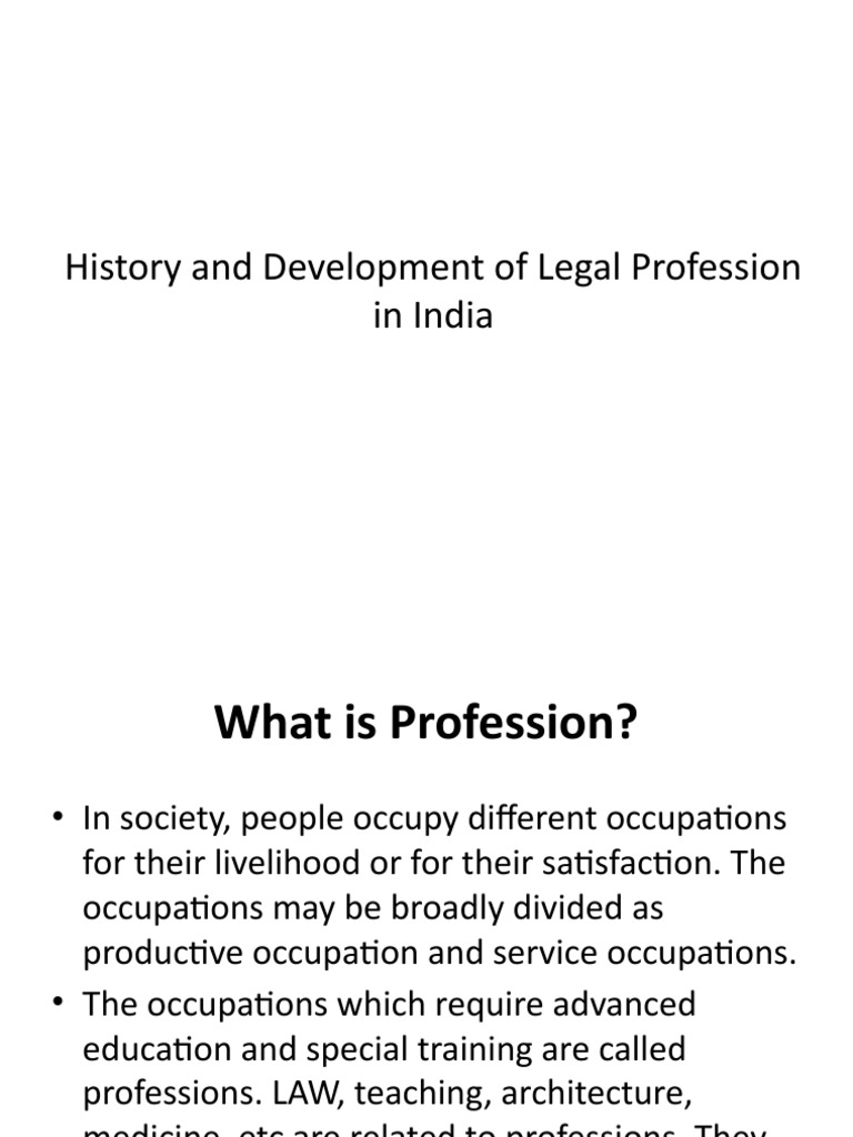 Evolution of Legal Profession in India | PDF | Advocate | Barrister