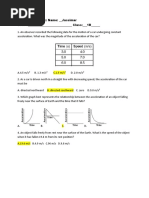 Acceleration Quiz