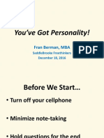 You've Got Personality!: Fran Berman, MBA