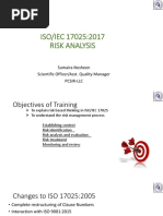 ISO/IEC 17025:2017 Risk Analysis: Sumaira Nosheen Scientific Officer/Asst. Quality Manager Pcsir-Llc