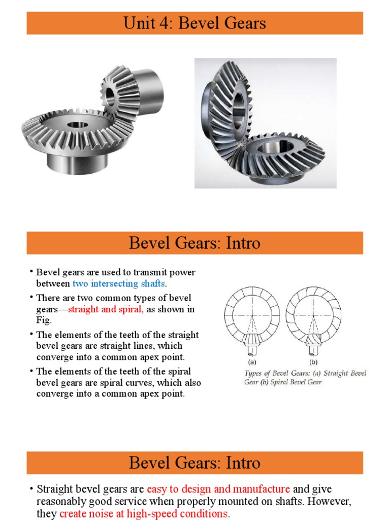 Types and Terminology of Bevel Gears | PDF | Gear | Kinematics