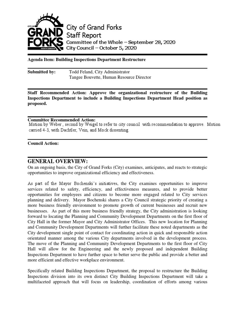 Sept. 28 Grand Forks Inspections Move Materials PDF Zoning Budget