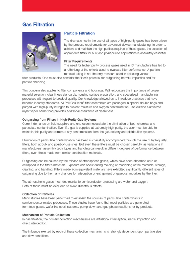 Gas Filtration Intro | PDF | Filtration | Particulates