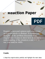 Reaction Paper