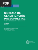 Sistema de Clasificación Presupuestal-Agosto 2020