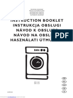 Washing machine operating instructions