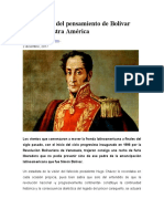 Vigencia Del Pensamiento de Bolivar