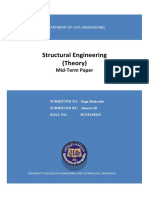 Structural Engineering (Theory) : Mid-Term Paper