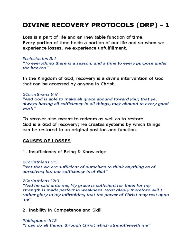 Divine Recovery Protocols | PDF | Religious Texts | Religious Belief ...
