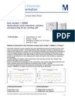 Technical Data Sheet: Item Number: 1.09060 Hydrochloric Acid Volumetric Solution