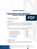 TDR PARA CONTRATAR SERVICIO DE INSTALACION DE CABLES DE FIBRA OPTICA EN ACOBAMBA V.1 26set PDF