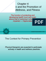 Prevention and The Promotion of Health, Wellness, and Fitness