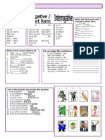 Write The Verb To Be and Change To Short Form.: Re-Arrange The Sentence