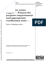 BS EN 1074-2 Valves For Water Service Supply - Isolating Valves PDF