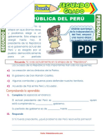 La República Del Perú para Segundo Grado de Primaria