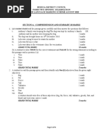 English Language Marking Scheme