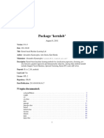 Package Kernlab': R Topics Documented