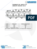 Procedimento de aperto do cabeçote Maxion HS 2,5