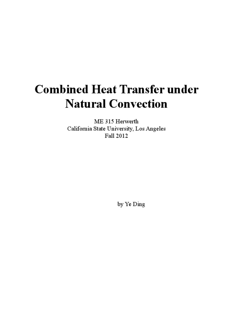 Combined Heat Transfer in Natural Convection | PDF | Heat Transfer | Heat