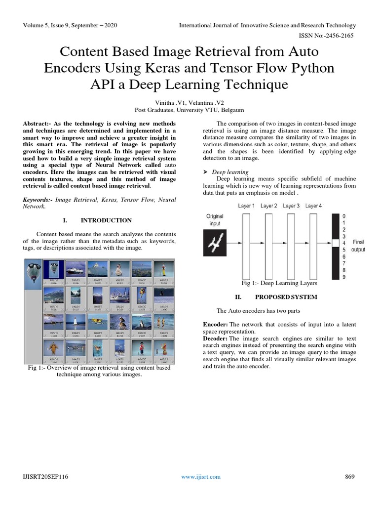 Content Based Image Retrieval From Auto Encoders Using Keras and Tensor ...