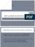 Retained Earnings: Appropriation and Quasi-Reorganization