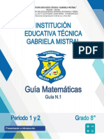 Guia de Nivelación Matemáticas 8°