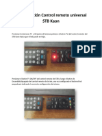 Manual Configuracion Control Remoto Kaon PDF