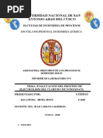 Informe #5 Electrolisis de Cloruro de Sodio