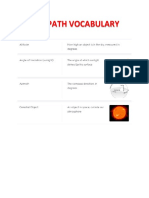 Sun Path Vocabulary