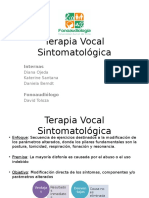 Terapia Vocal Sintomatologica