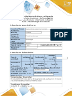 Guía de Actividades y Rúbrica de Evaluación - Fase 1 - Nuestro Lugar en El Mundo