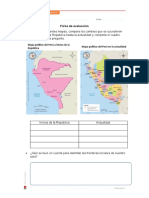 Ficha de Evaluación: Mapa Político Del Perú A Inicios de La República Mapa Político Del Perú en La Actualidad