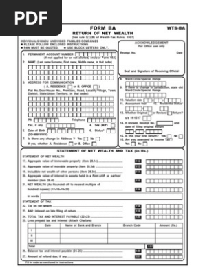 Wealthtax return form