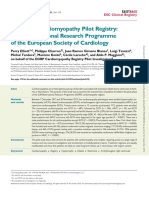 European Cardiomyopathy Pilot Registry EURObservational Research Programme of The European Society of Cardiology2016european Heart Journal