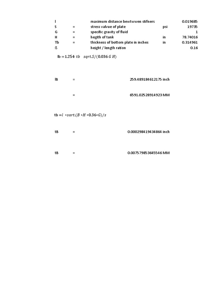Rectangular Tank Thickness PDF