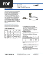 General Specifications: EJA438E Diaphragm Sealed Gauge Pressure Transmitter