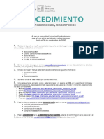 Procedimiento Inscripciones Cma