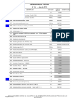 Lista Oficial de Precios de La Construcción - Agosto 2019