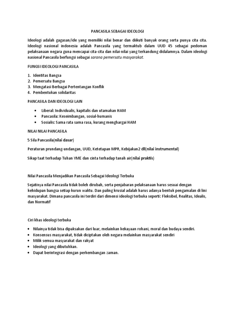 Pancasila Sebagai Ideologi Negara Pdf