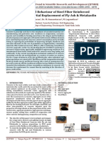 Experimental Behaviour of Steel Fiber Reinforced Concrete With Partial Replacement of Fly Ash and Metakaolin