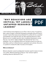 Forbes ARTICLE 8.12.19: "Why Behaviors Are A Critical Yet Largely Untapped Resource For Leaders"