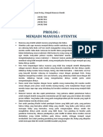 Filsafat Manusia (1) - Kel 1 - Prolog Menjadi Manusia Otentik