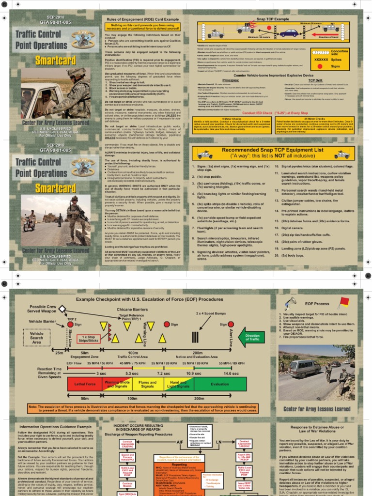 CALL TrafficControlPoints PDF | PDF | Law Of War | Detention (Imprisonment)