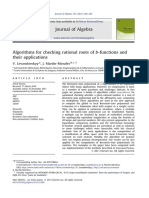 Journal of Algebra: V. Levandovskyy, J. Martín-Morales